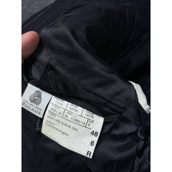 Canali Classic Pinstripe Wool Blazer Jacket  - Size M /EU 48 Made in Italy - Picture 7 of 14